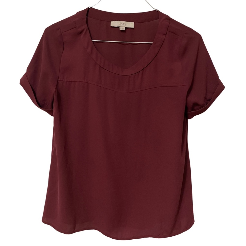 Loft Maroon Top